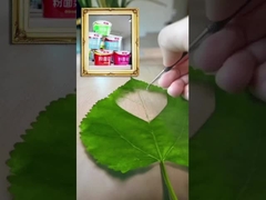 葉の彫刻 陽正圭のワルミセッリとヌードル 野菜とマリーナ卵