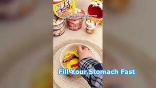 春雨、卵入り麺、ソーセージ、プラスタイプ