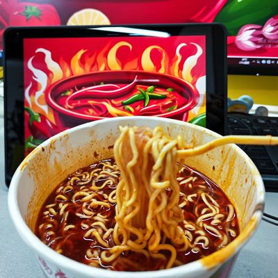203gのバレル インスタントヌードル ホットポット味と野菜成分